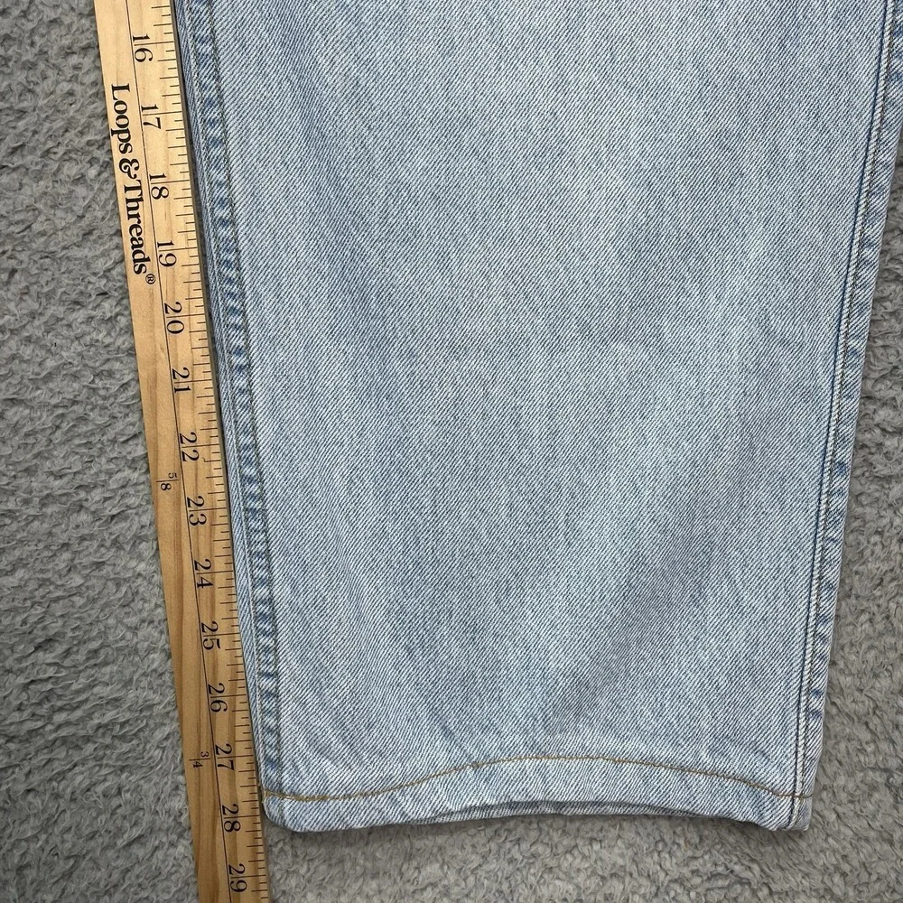 Levi's 545 Jeans Mens 45x28 Loose Fit Vintage 90s Black Bat‎ Wing Leather Tab